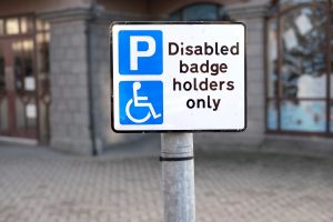 Disabled badge holders only sign