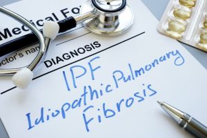 Paper with the words "Idiopathic Pulmonary Fibrosis" 