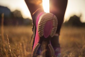 Close up of a running shoe